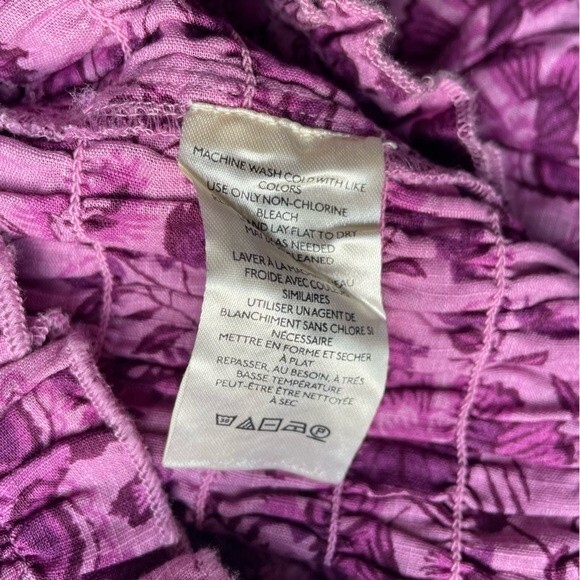 NWT Free People Mini Dress Long Sleeved Bodycon Floral Purple Magenta Size Small - Picture 13 of 14